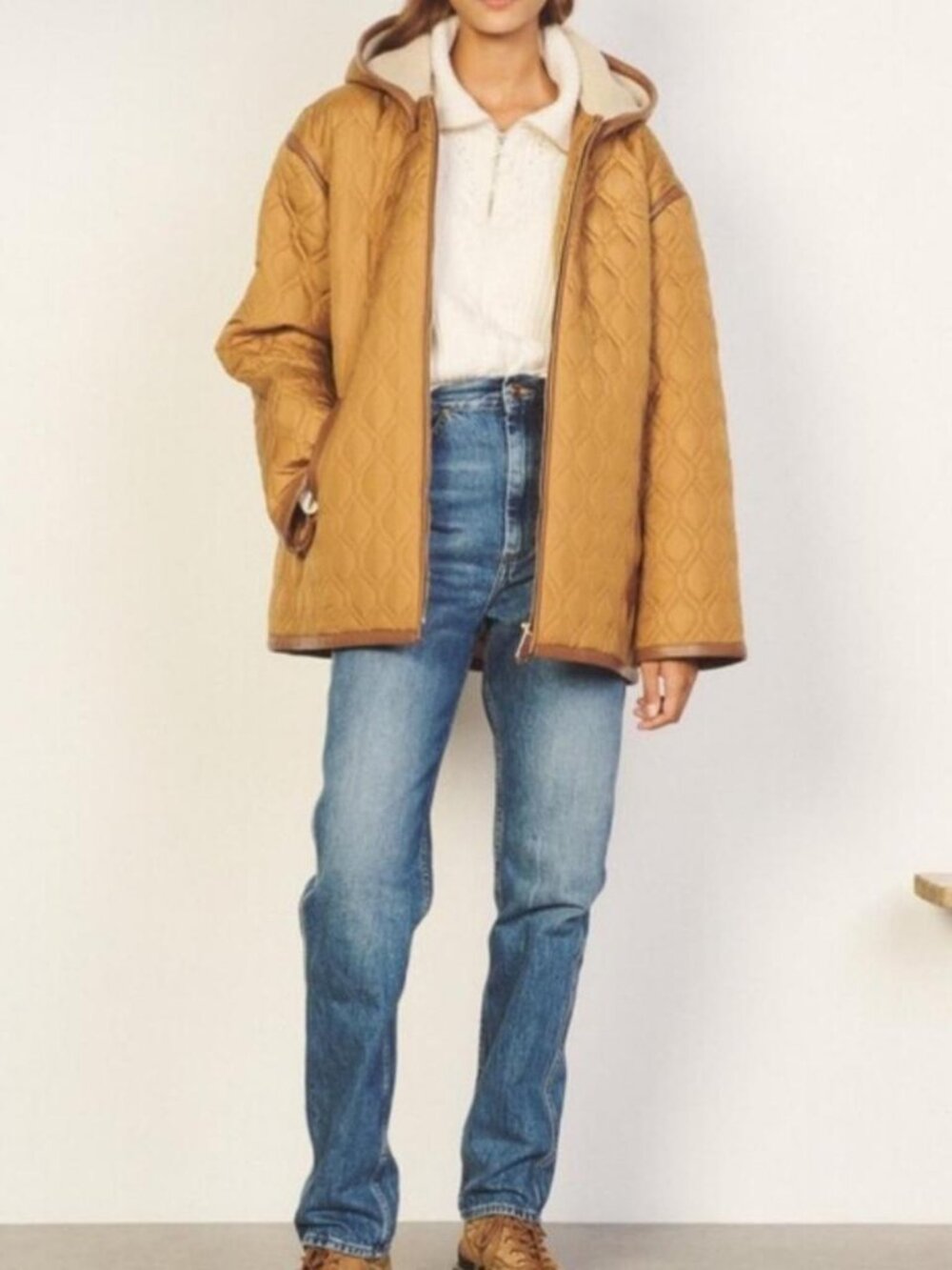 Sandro Coat with Detachable Hood